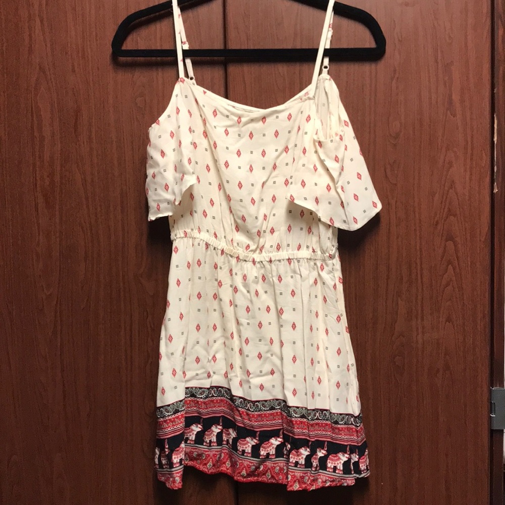 H&M Coachella Cold Shoulder Elephant Dress